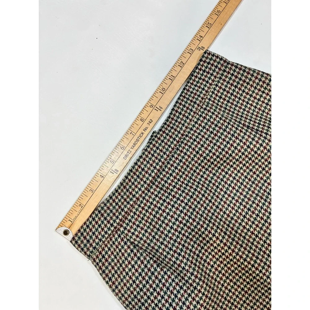 Vintage Prisma Houndstooth Wool Blend Pencil Skirt‎ Career USA Size 8